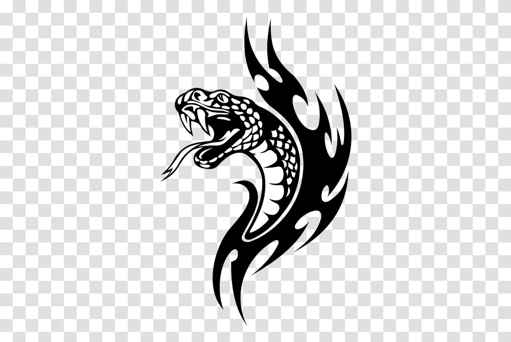 Snake Tattoo Free Download Tribal Snake Tattoo Designs, Dragon, Reptile, Animal, Stencil Transparent Png