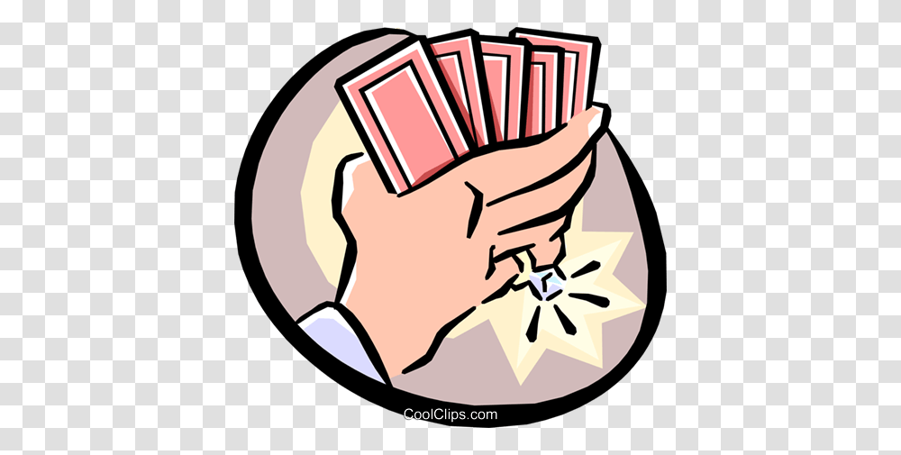 Snap Hands Holding Playing Cards Royalty Free Vector Clip Art, Label Transparent Png