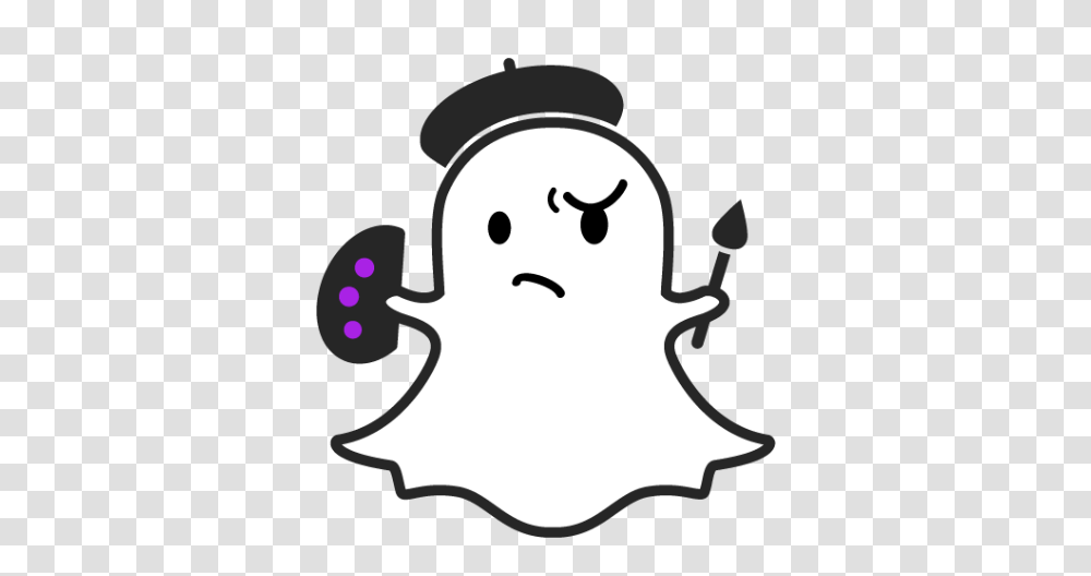 Snapchat Clipart Smiling Ghost, Outdoors, Nature, Snow, Snowman Transparent Png