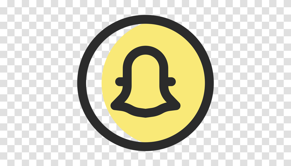 Snapchat Colored Stroke Icon, Label, Logo Transparent Png