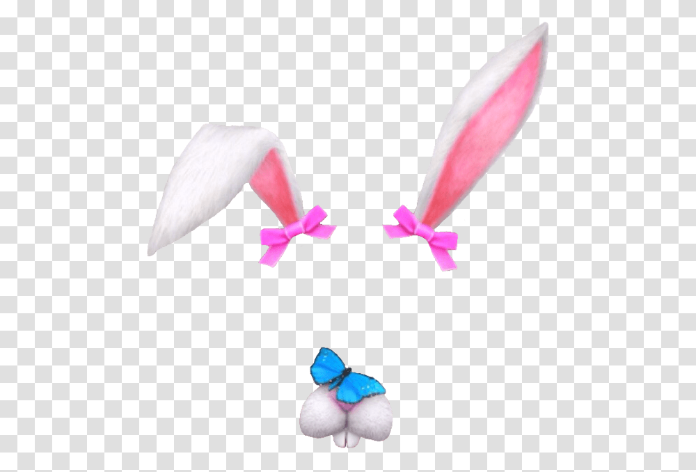 Snapchat Filter Bunny Fold Clip Arts Snapchat Bunny Ears, Animal, Bird, Flying, Flower Transparent Png
