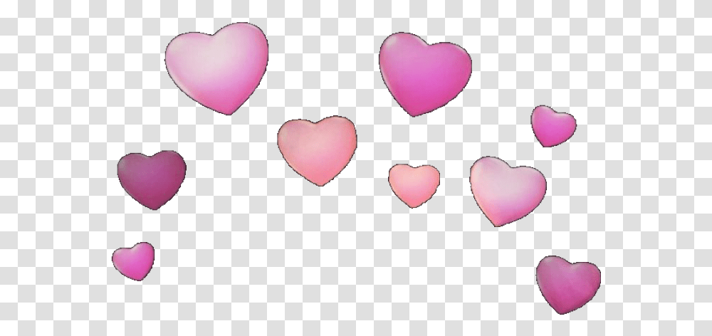 Snapchat Filter Eart Rosa Pink Hearts Snapchatfiltrer, Pillow, Cushion, Petal, Flower Transparent Png