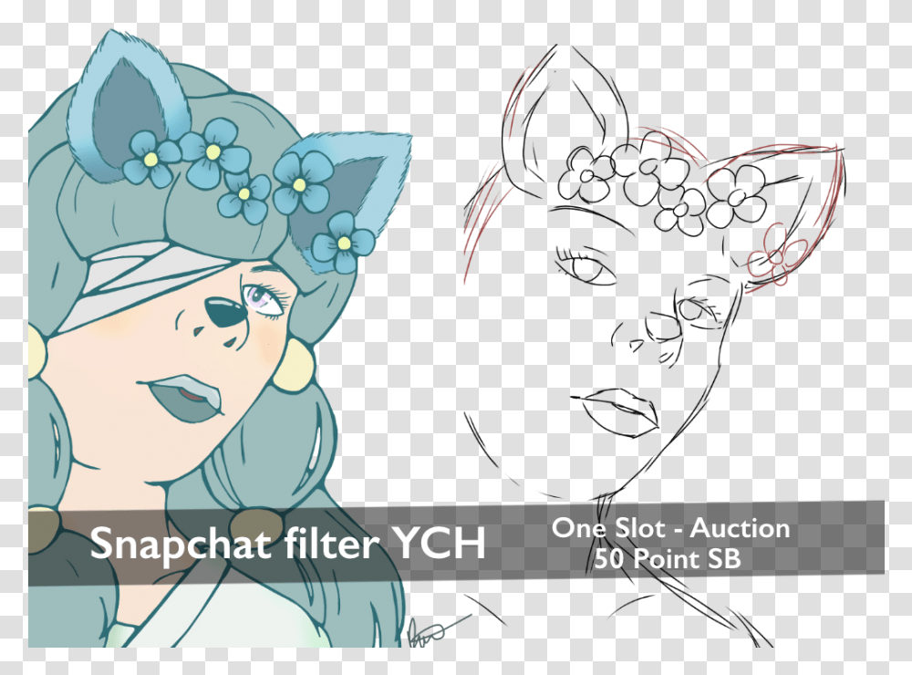 Snapchat Filter Lineart Cartoon, Outdoors, Person, Nature Transparent Png