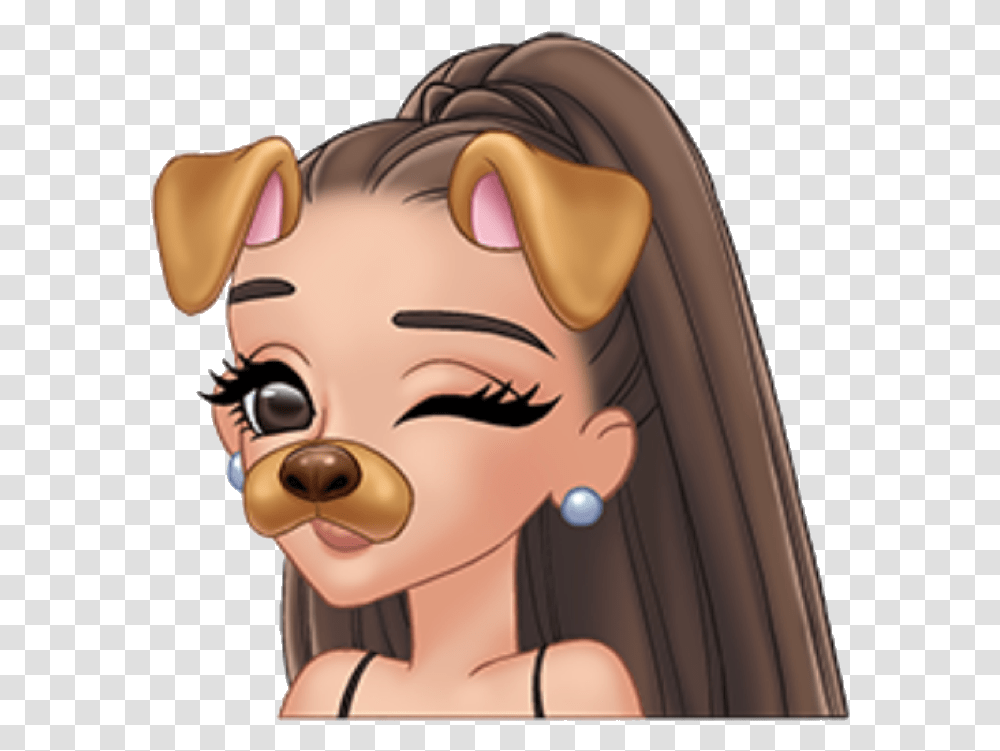 Snapchat Filters Clipart Animal Cute Ariana Grande Cartoon, Head, Face, Person, Human Transparent Png