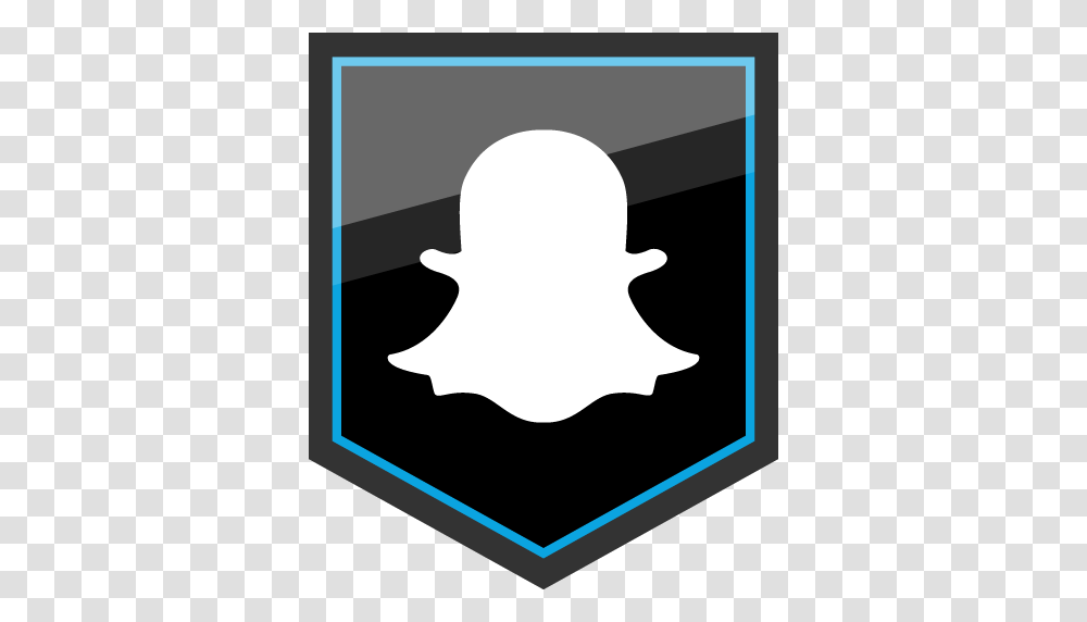 Snapchat Free Blue Outline Shield Social Media Icon, Logo, Trademark Transparent Png