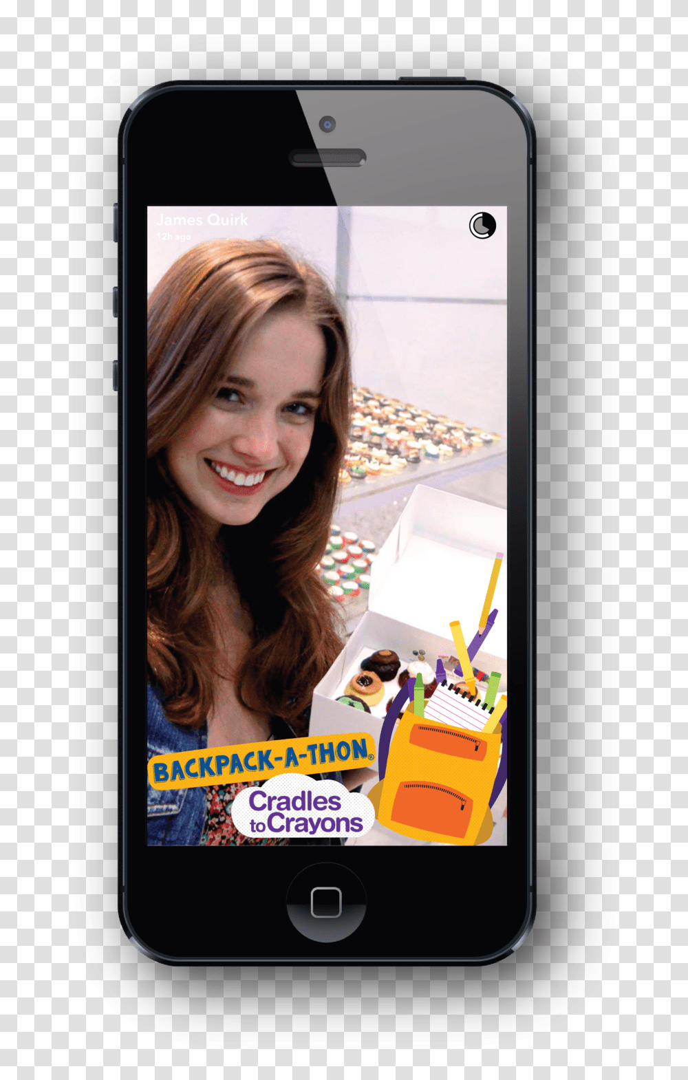 Snapchat Geofilters - James Quirk Iphone, Poster, Advertisement, Mobile Phone, Electronics Transparent Png