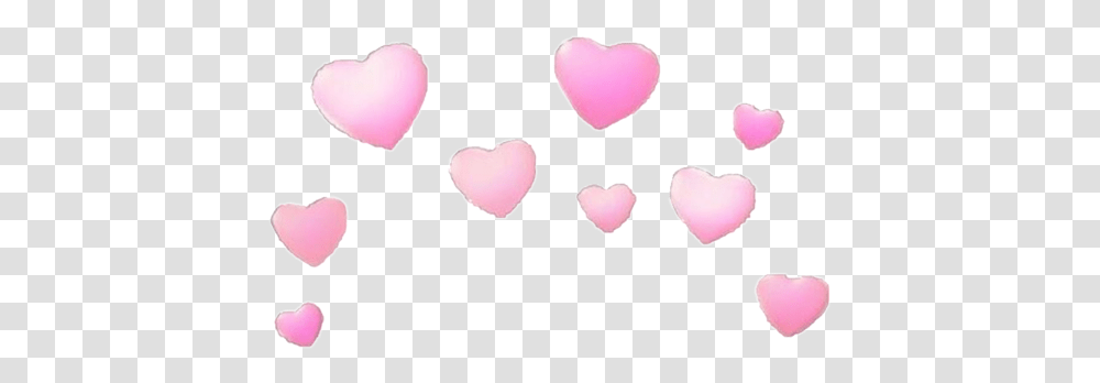 Snapchat Hearts Tumblr Aesthetic Pink Picsart, Petal, Flower, Plant, Blossom Transparent Png
