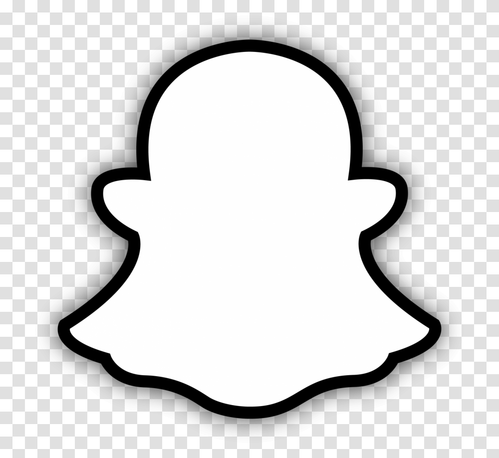Snapchat Logo Black And White, Silhouette, Baseball Cap, Apparel Transparent Png