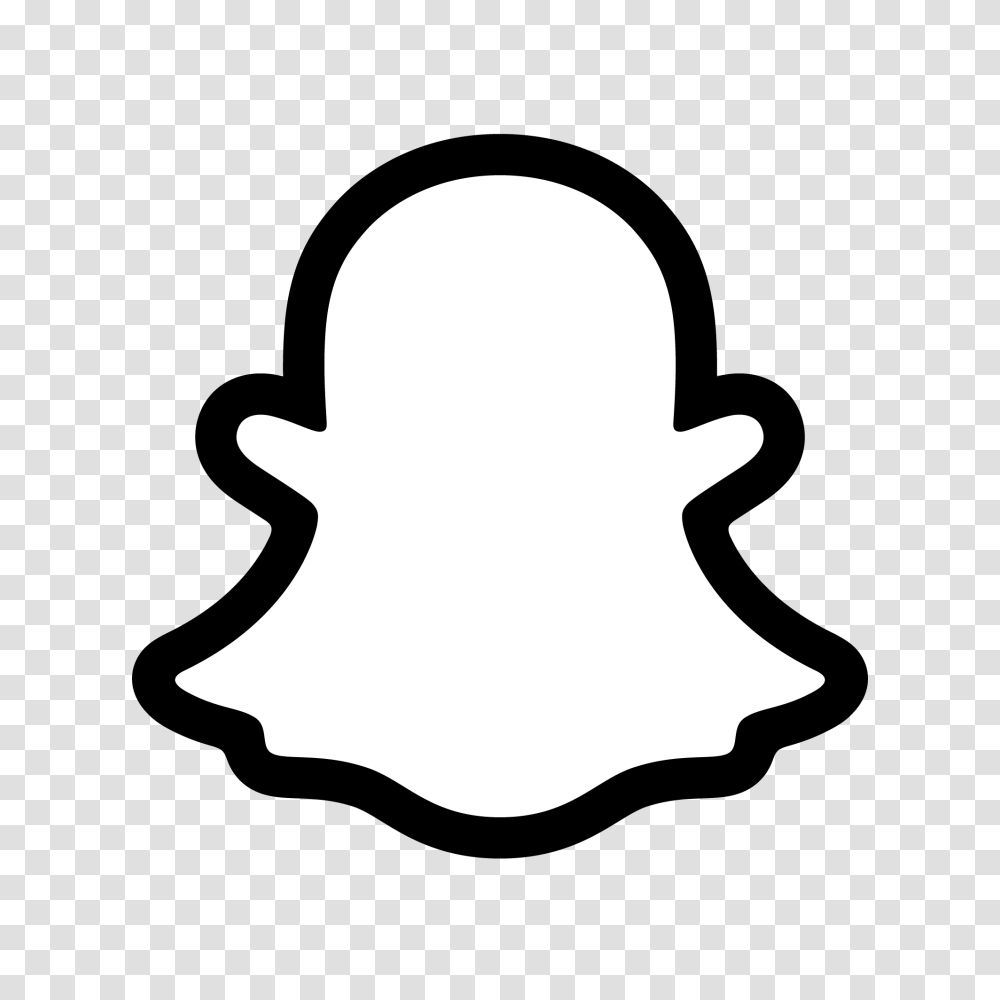 Snapchat Logo Image With Snapchat Ghost, Stencil, Silhouette, Dynamite, Weapon Transparent Png