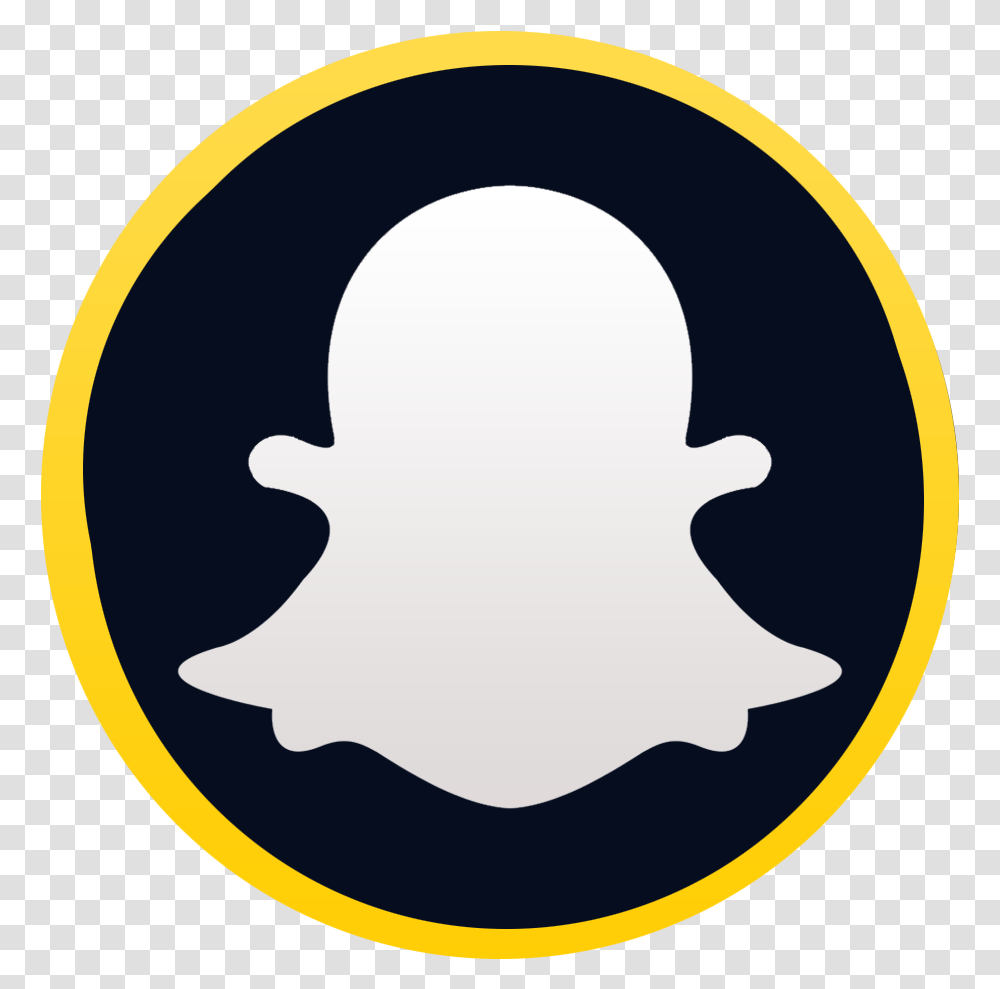Snapchat Logo Negro, Painting, Trademark Transparent Png