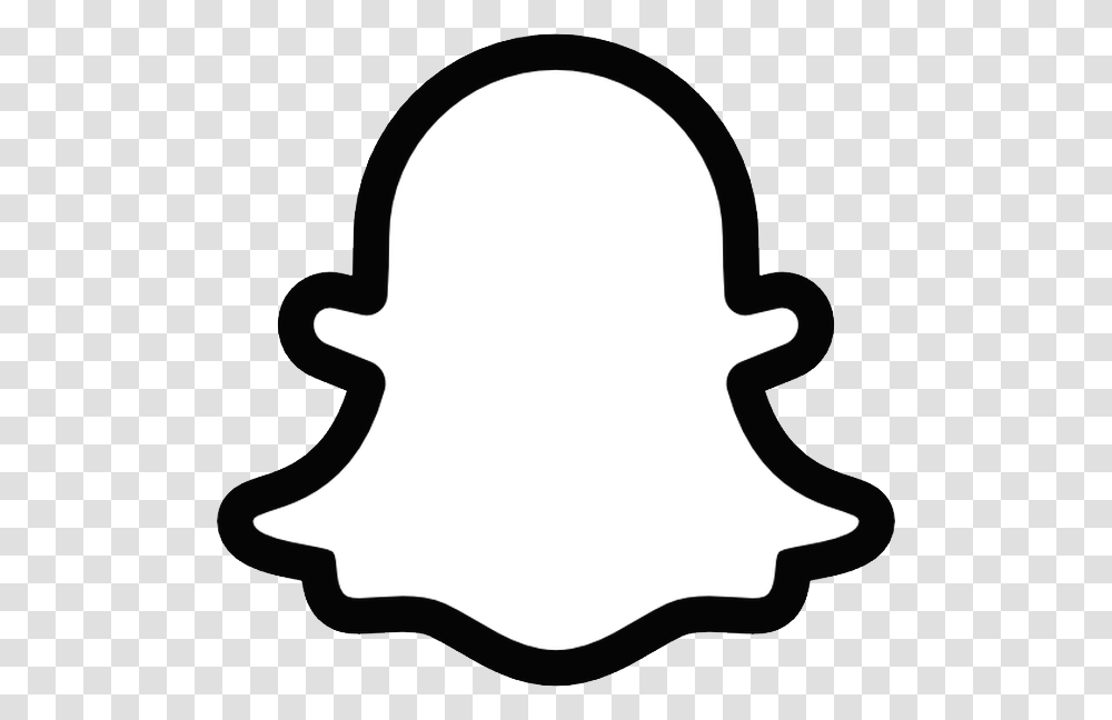 Snapchat Logo Snapchat Ghost Outline, Stencil, Silhouette Transparent Png