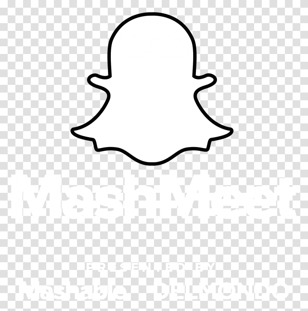 Snapchat, Stencil, Silhouette, White Transparent Png