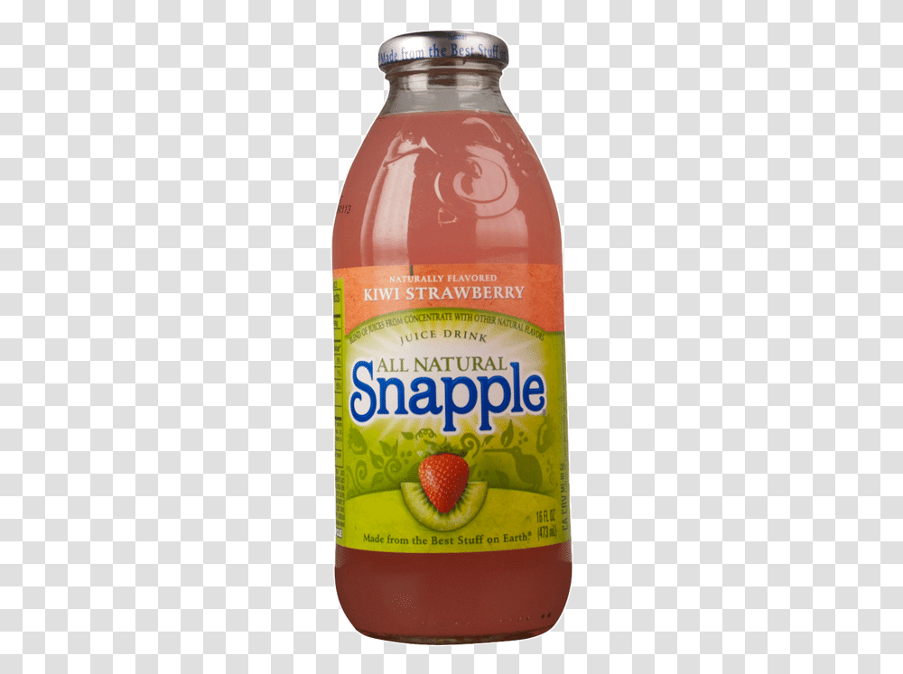 Snapple Kiwi Strawberry Bottle Snapple Raspberry Tea, Beer, Alcohol, Beverage, Drink Transparent Png