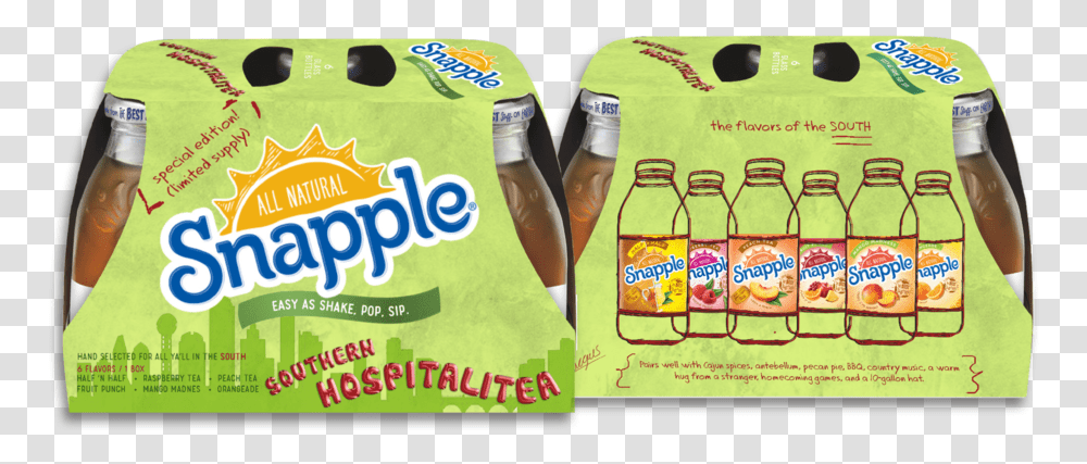 Snapple Lemon Tea Dairy, Food, Person, Human, Label Transparent Png
