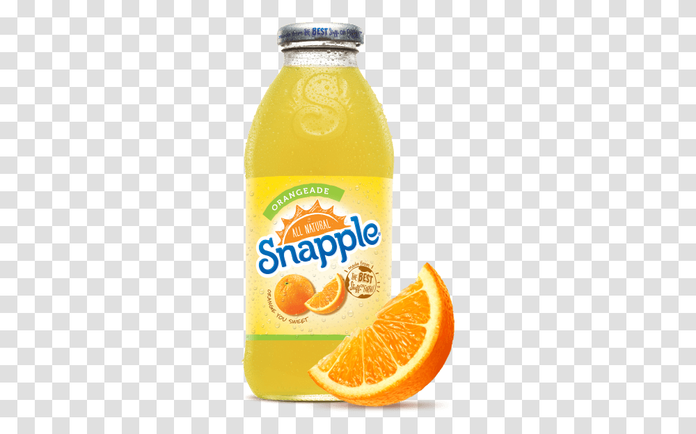 Snapple Orangeade Juice Drink Orange Snapple, Beverage, Orange Juice, Citrus Fruit, Plant Transparent Png
