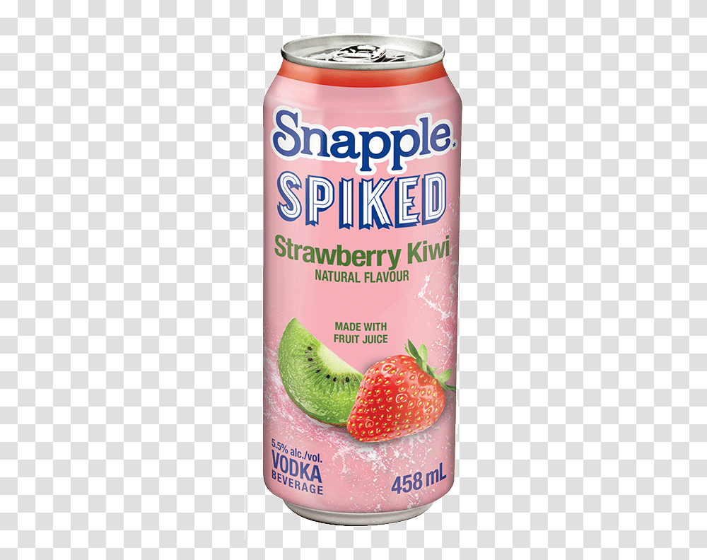 Snapple Spiked Strawberry Kiwi Vodka 458 Ml Snapple Spiked Strawberry Kiwi, Plant, Fruit, Food, Tin Transparent Png
