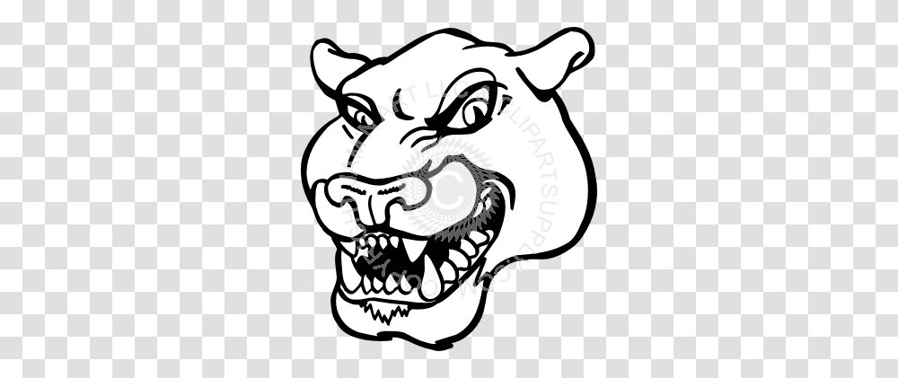 Snarling Panther Head, Teeth, Mouth, Lip Transparent Png