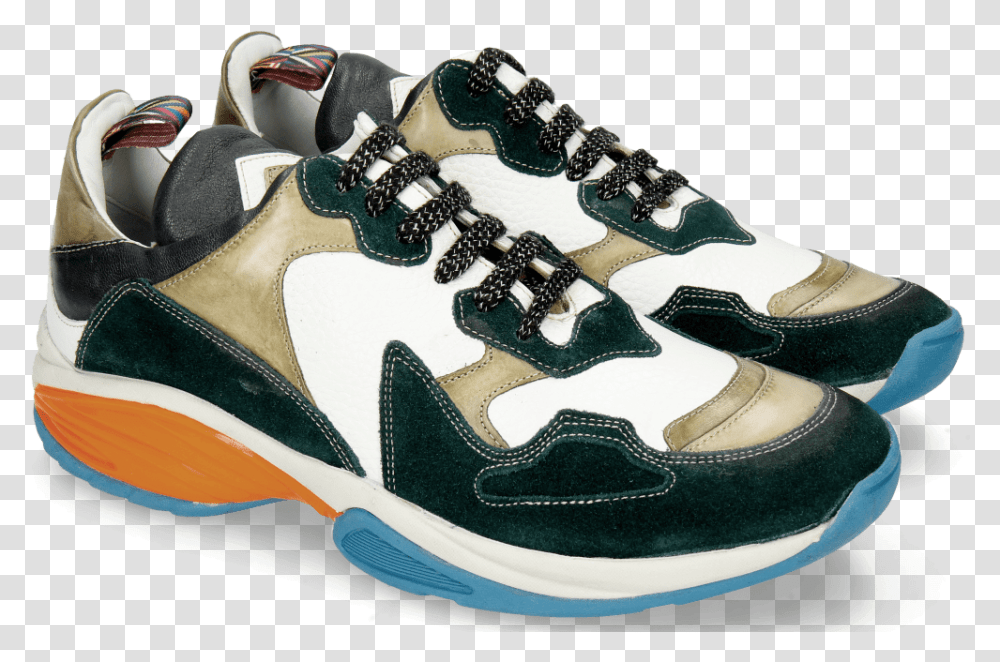 Sneakers Flo 1 Suede Pattini Verde Milled White Olive Melvin Amp Hamilton, Apparel, Shoe, Footwear Transparent Png