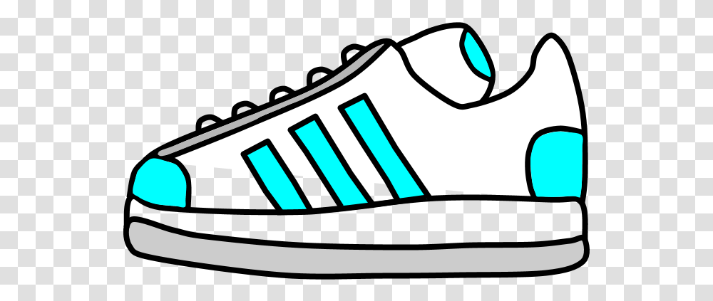Sneakers Tennis Shoes Bright Blue Stripes Shoe Clipart Black And White, Apparel, Footwear, Running Shoe Transparent Png