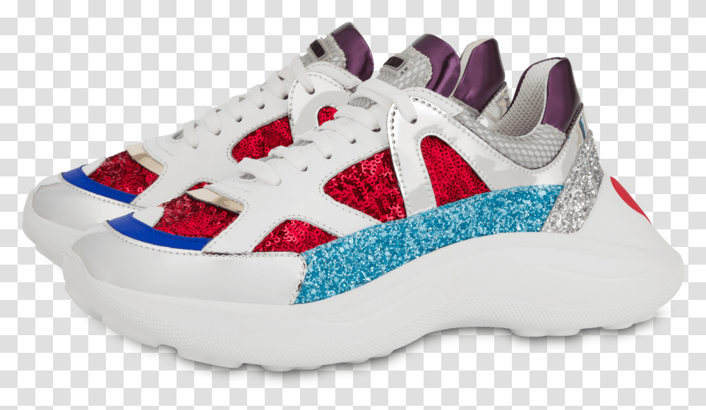 Sneakers With Sequins And Large Glitter Shoe, Footwear, Clothing, Apparel, Running Shoe Transparent Png