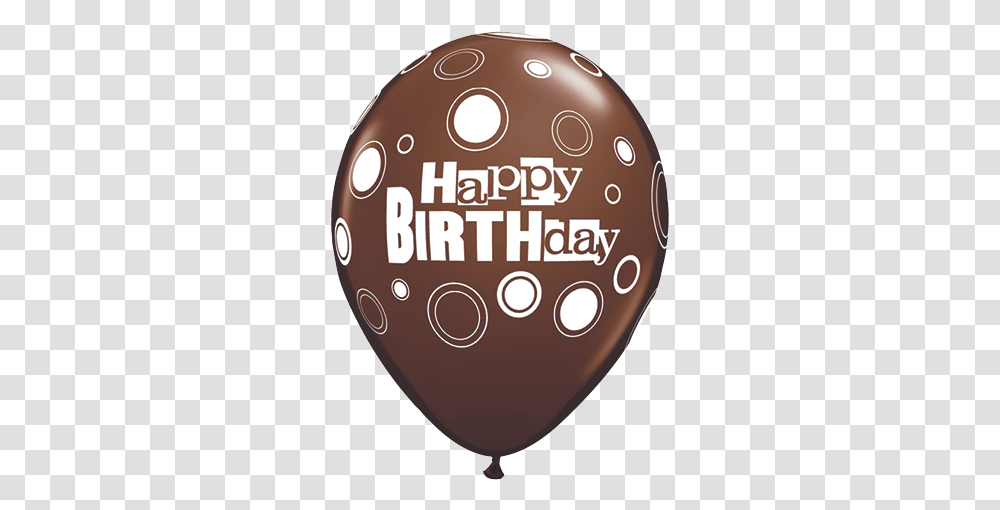 Sngl Latex Bd Hpy Bday Chocolate Brown Balloon Balloon, Logo, Symbol, Trademark, Badge Transparent Png