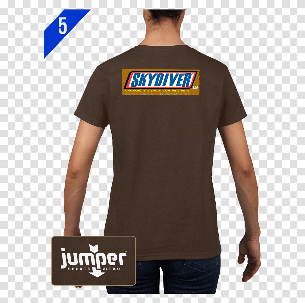 Snicker Skydiving Shirt For Women, Apparel, T-Shirt, Person Transparent Png