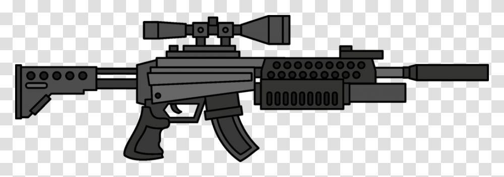 Sniper Clipart Machine Gun Machine Gun, Weapon, Weaponry, Building, Architecture Transparent Png