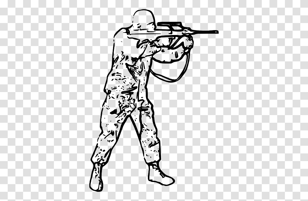 Sniper Clipart Soldier, Person, Astronaut, Silhouette, Stencil Transparent Png