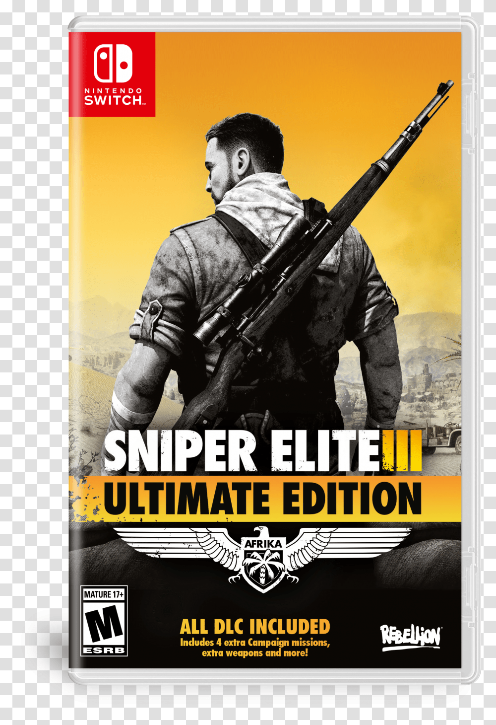 Sniper Elite 3 Switch, Person, Human, Poster, Advertisement Transparent Png