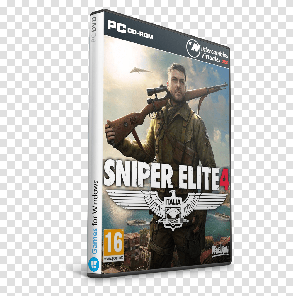 Sniper Elite 4 Deluxe Edition Steampunks, Person, Gun, Weapon, Poster Transparent Png