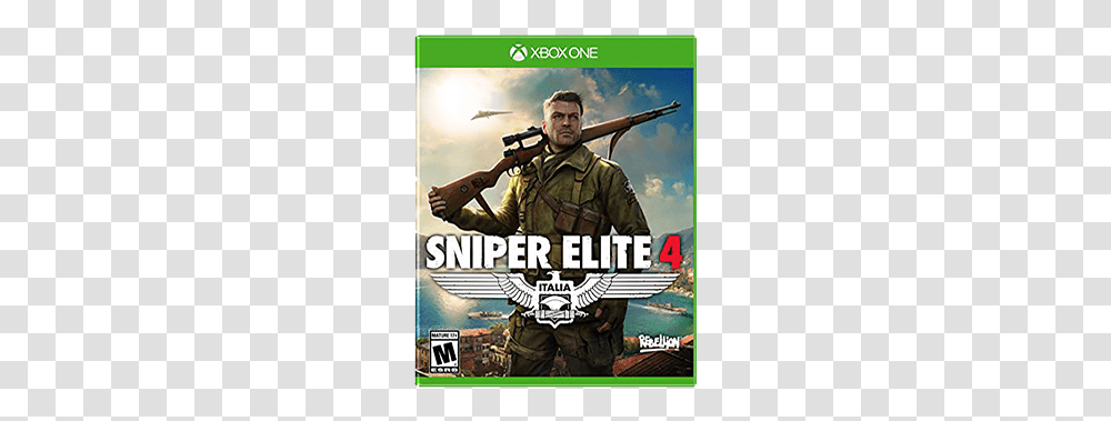 Sniper Elite Image Xbox One Sniper Elite, Person, Military Uniform, Soldier, Gun Transparent Png