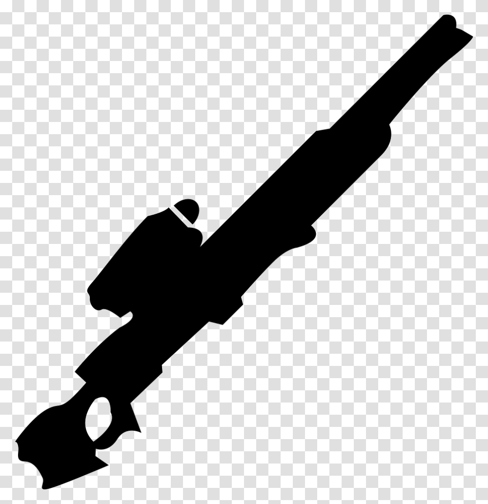 Sniper Gun Silhouette Blaster Silhouette, Baton, Stick, Tool, Stencil Transparent Png