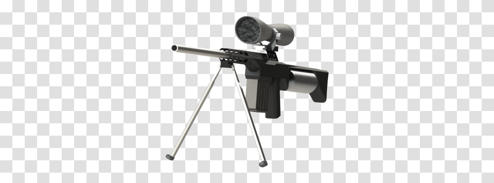 Sniper Rifle, Gun, Weapon, Weaponry, Tripod Transparent Png