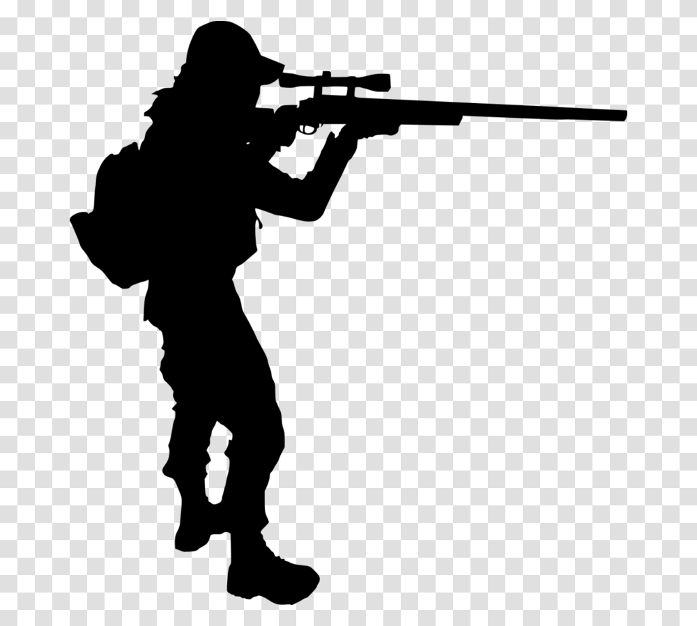 Sniper Rifle Silhouette, Gray, World Of Warcraft Transparent Png
