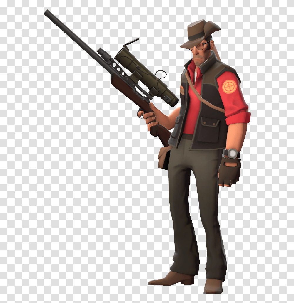 Sniper Sniper From, Person, Gun, Weapon, Suit Transparent Png
