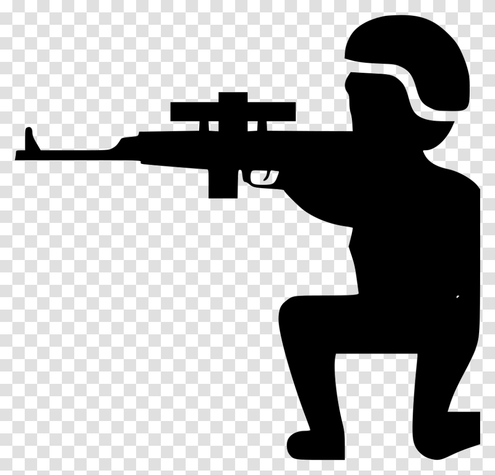 Sniper Sniper Icon, Person, Human, Gun, Weapon Transparent Png