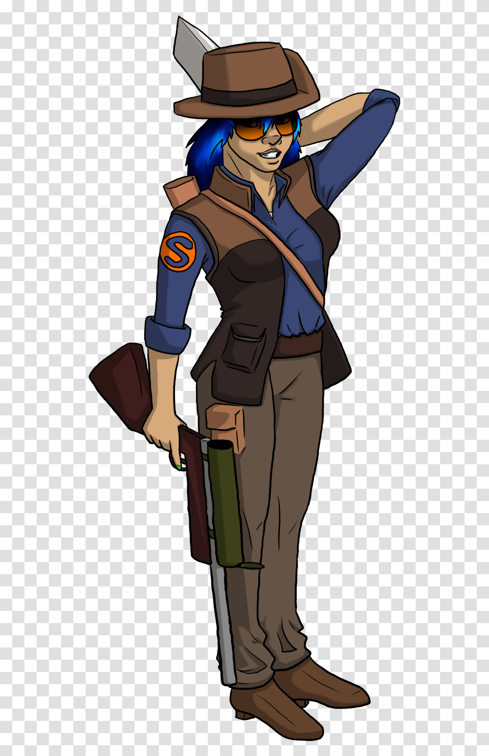 Sniper Steot Cartoon, Person, Sleeve, Coat Transparent Png