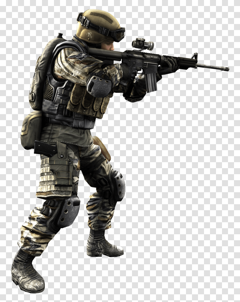 Sniper, Weapon, Person, Human, Helmet Transparent Png
