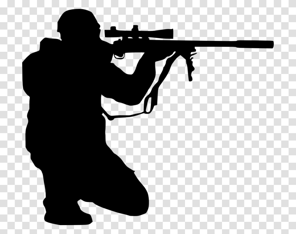 Sniper, Weapon, Person, Human, Silhouette Transparent Png