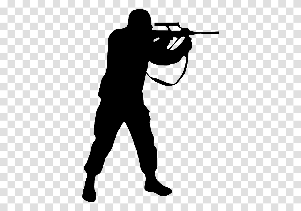 Sniper, Weapon, Silhouette, Person, Human Transparent Png
