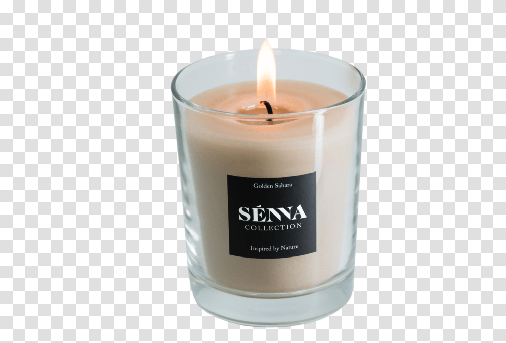 Snna Golden Sahara Scented Candle Advent Candle, Milk, Beverage, Drink, Flame Transparent Png