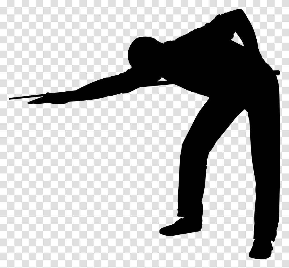Snooker Player Clip Arts People Playing Pool Silhouette, Gray, World Of Warcraft Transparent Png