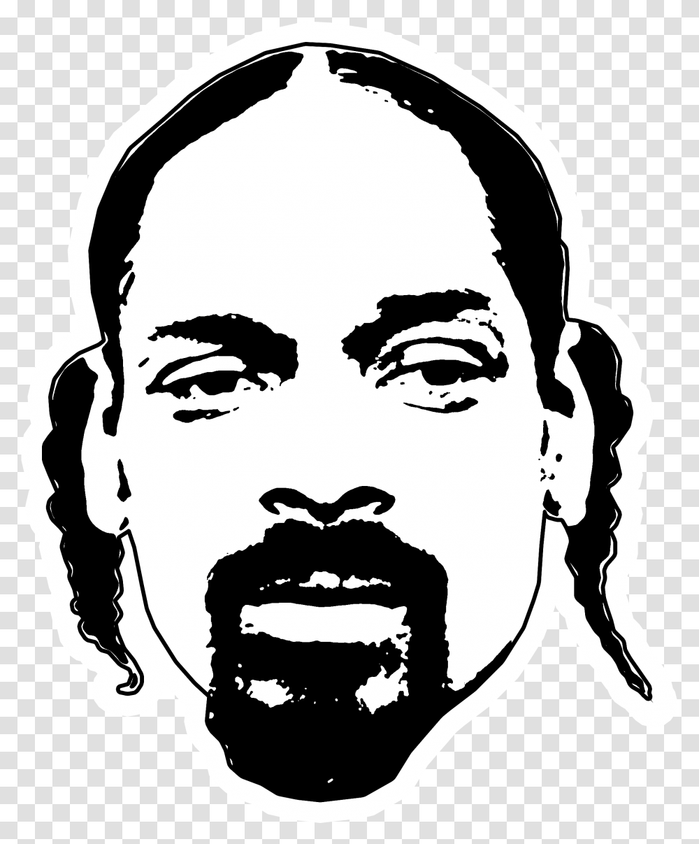 Snoop Dogg Snoop Dogg Face Snoop Dogg Line Drawing Snoop Dogg Cartoon, Stencil, Person, Human, Portrait Transparent Png