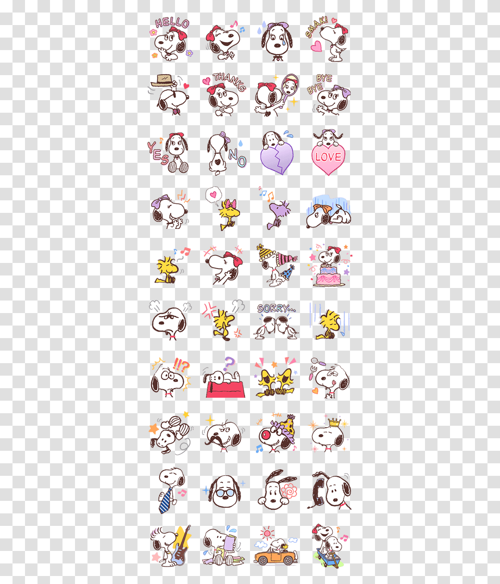 Snoopy Amp Belle Cute Snoopy Stickers Telegram, Rug Transparent Png