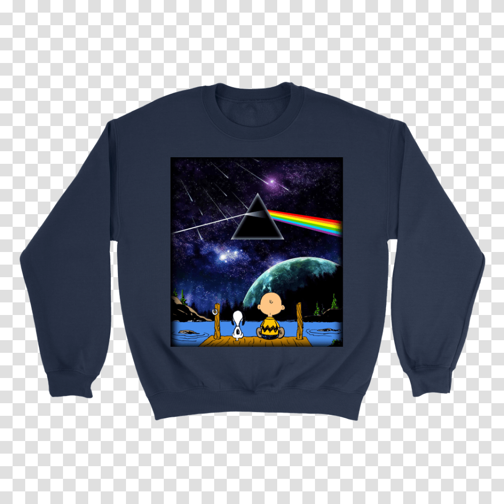 Snoopy And Charlie Brown Pink Floyd Galaxy Universe Tshirts Adult, Apparel, Sleeve, Long Sleeve Transparent Png