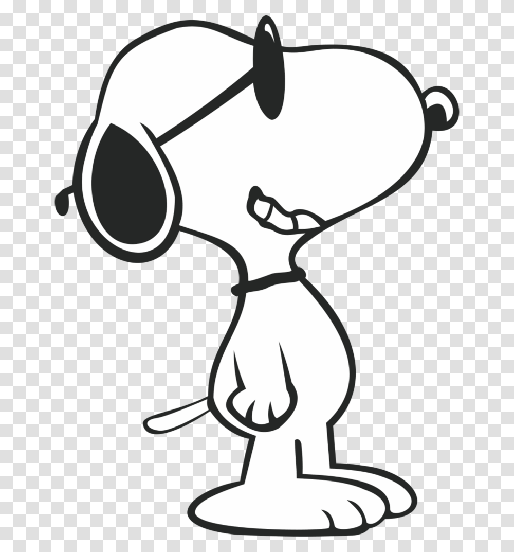 Snoopy, Character, Sunglasses, Stencil Transparent Png