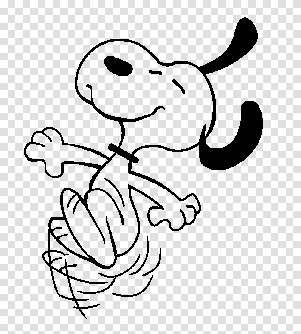 Snoopy Doing Happy Dance Clip Art, Stencil, Animal, Gecko, Lizard Transparent Png