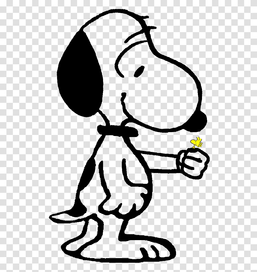 Snoopy E Woodstock, Stencil, Hand, Silhouette, Drawing Transparent Png