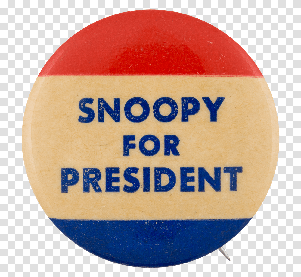 Snoopy For President Red White And Blue Entertainment Snoopy For President Button, Logo, Trademark, Egg Transparent Png