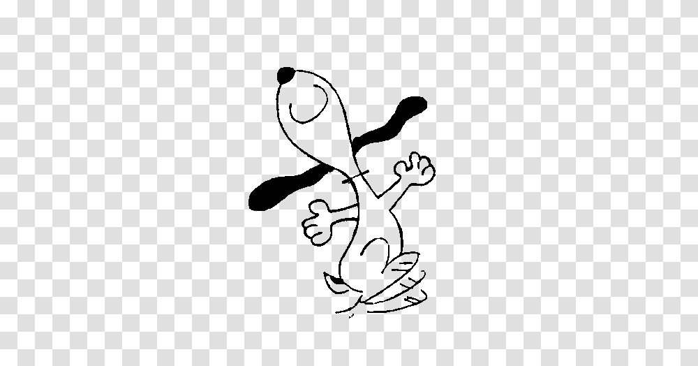 Snoopy Happy Dance Clipart Free Clipart, Stencil, Silhouette, Animal Transparent Png